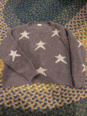 POL Heathered Gray Knit Pullover